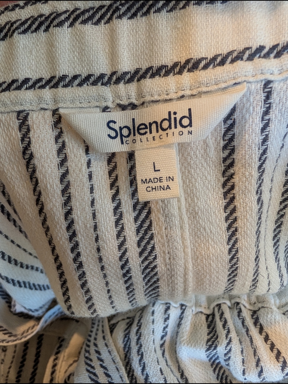 Splendid brand- Cream and Black Striped Midi Sundress-linen/cotton blend - Picture 2 of 11